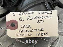 15 Genuine Scooter Co. Roughhouse 50 Carb Carburettor Throttle Cable OEM