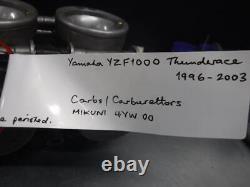 Yamaha YZF1000 Thunderace Thunder Ace 1996-2003 MIKUNI 4YW 00 Carburettors Carbs
  
<br/> 
<br/>Yamaha YZF1000 Thunderace Thunder Ace 1996-2003 MIKUNI 4YW 00 Carburateurs Carbs